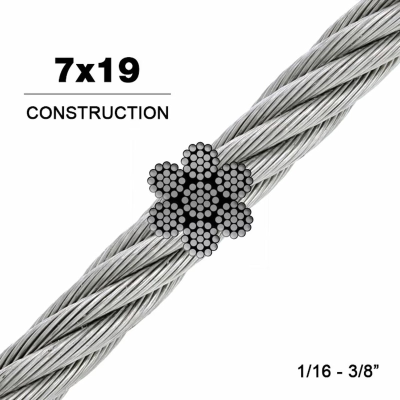 Draadkabel 7X19 Diameter 3,18  - Stainless Wire Ss316 recensie en prijs